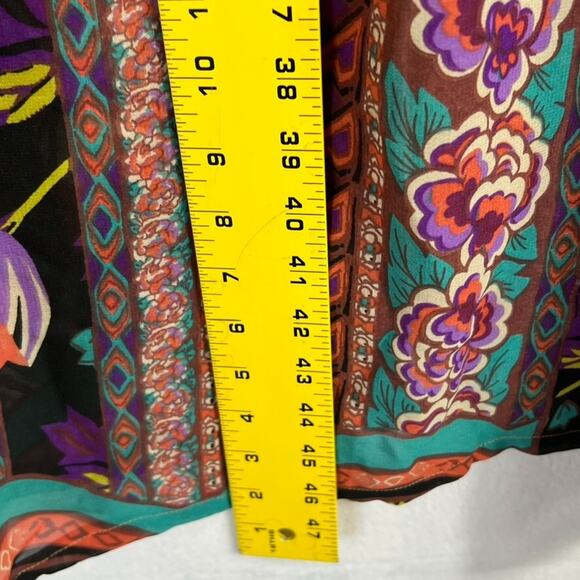 Love 21 Dress Women's Size Small Long Sheer Boho Chic Bohemian Floral Lagenlook - Picture 10 of 11